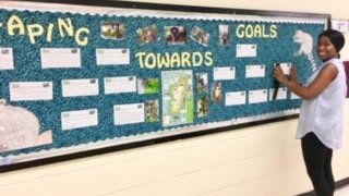 Peace Corps Invitee Raven Gaddy visiting classroom school for a day before leaving for Madagascar.