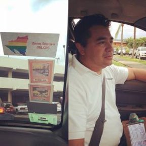 After our Safe Zone trainings, we gave our taxi drivers rainbow-colored “safe zone” stickers that they stuck to their windshields.