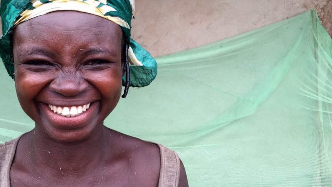 Woman smiling