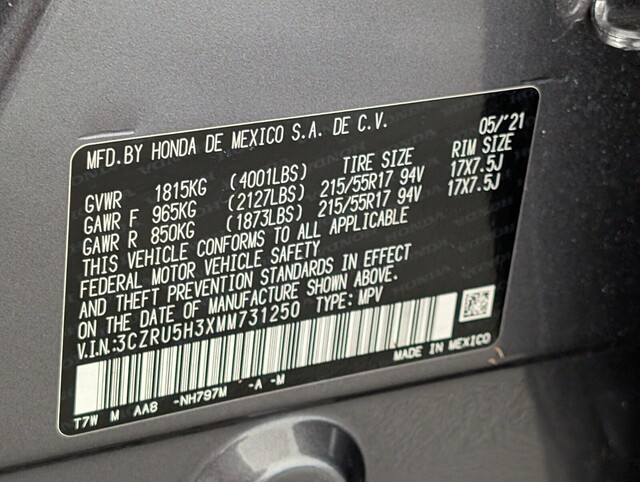 used 2021 Honda HR-V car, priced at $17,000