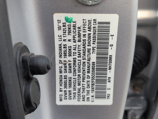 used 2012 Honda Civic car, priced at $7,800