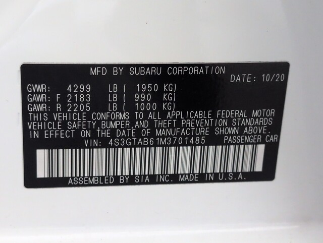 used 2021 Subaru Impreza car, priced at $17,000