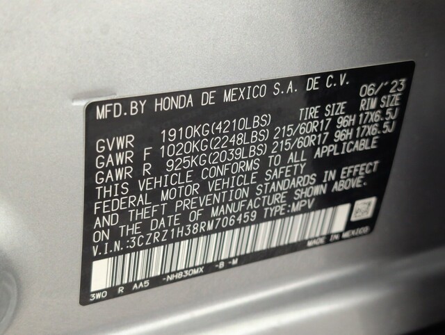 used 2024 Honda HR-V car, priced at $23,000