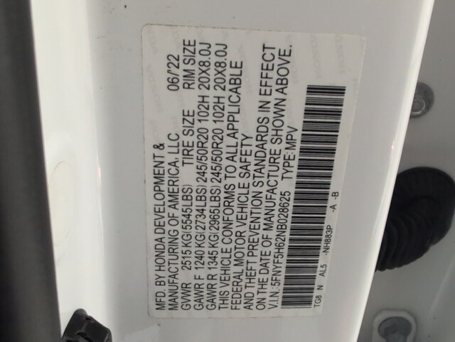 used 2022 Honda Pilot car, priced at $27,488