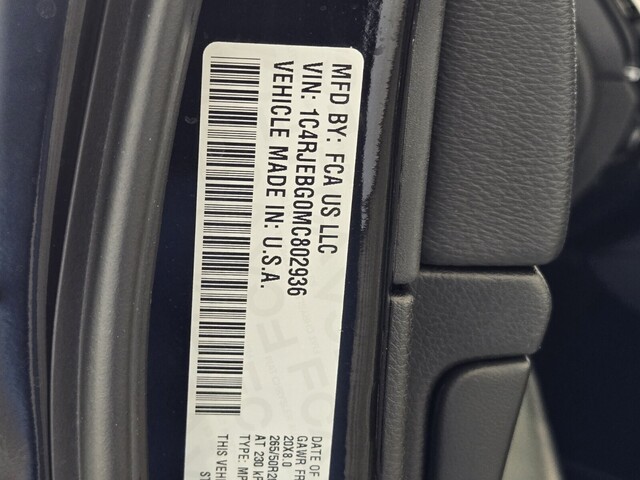 used 2021 Jeep Grand Cherokee car, priced at $24,988