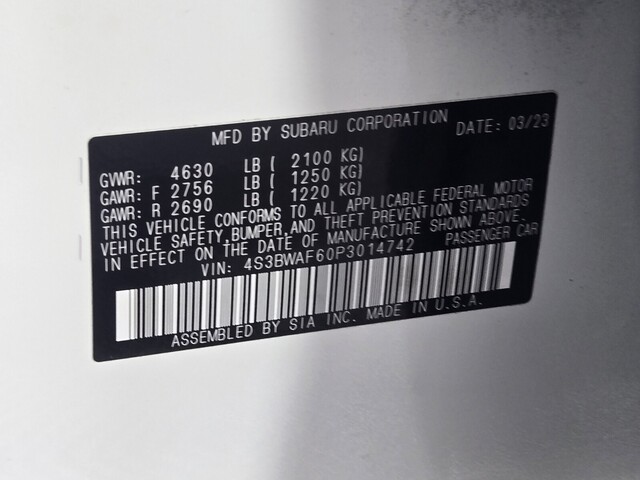 used 2023 Subaru Legacy car