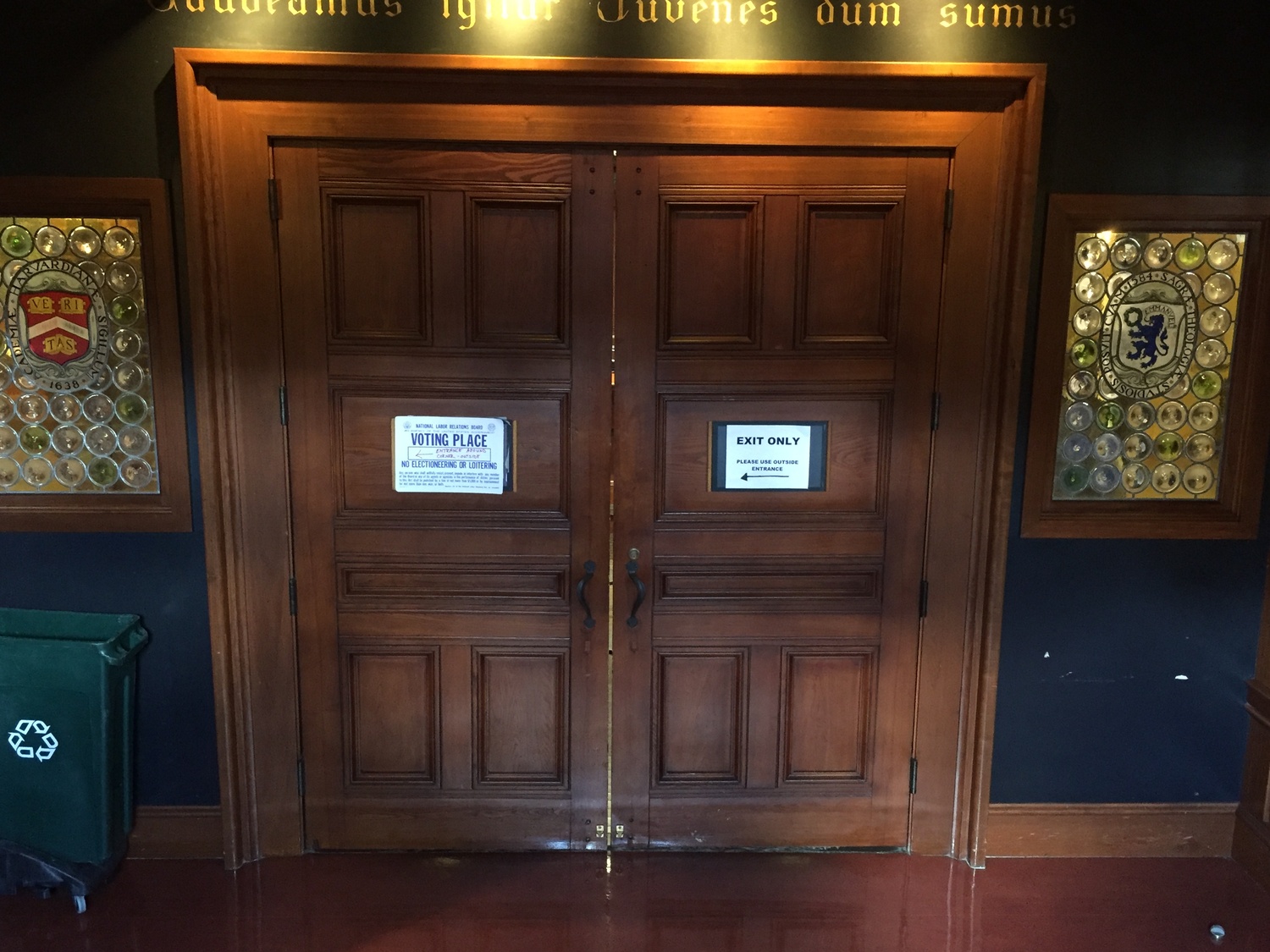 Doors to Voting Place Doors to Voting Place