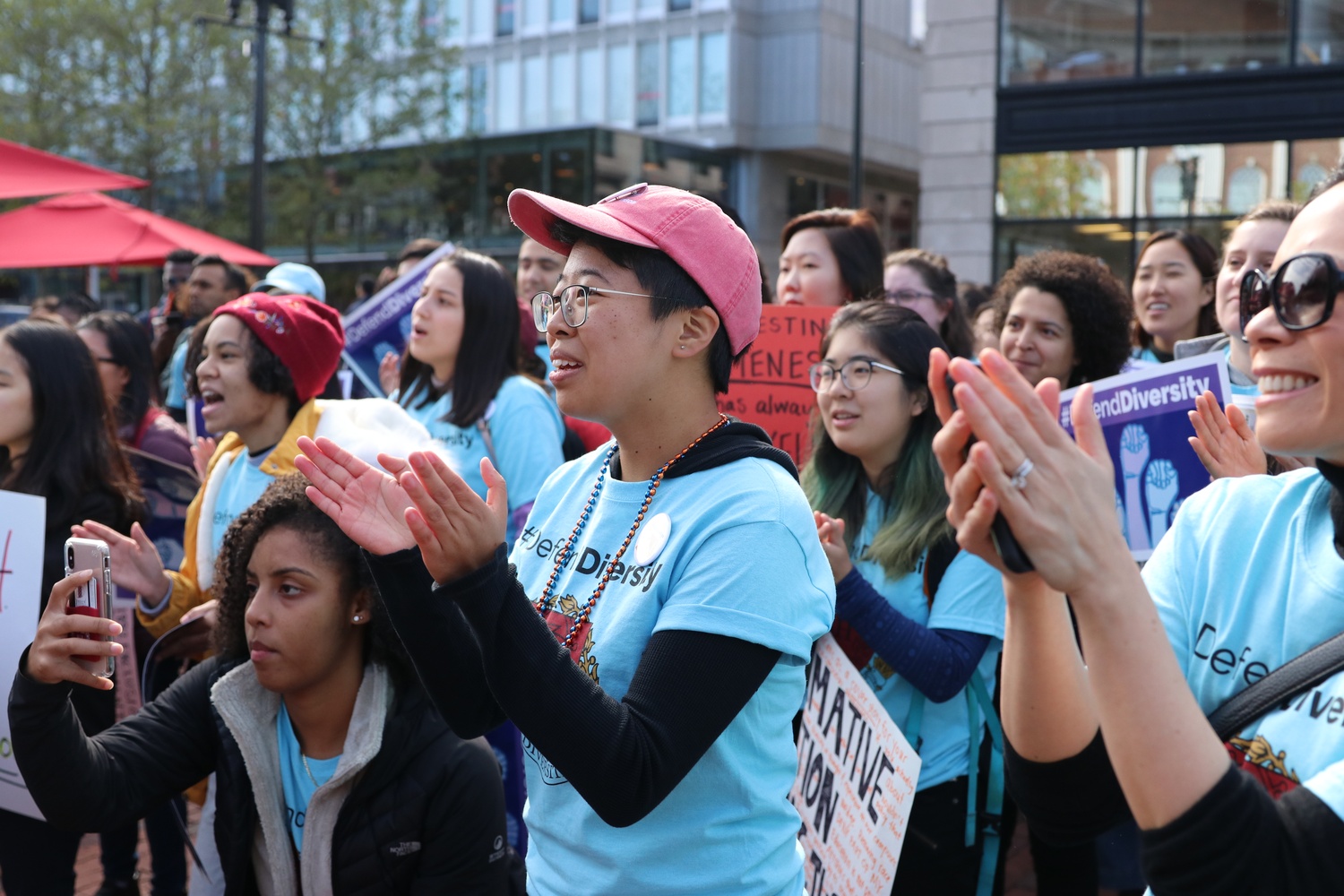 Sally Chen at the Defend Diversity Rally Sally Chen at the Defend Diversity Rally